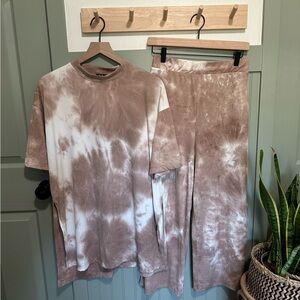 Dressed in LALA Tie Dye Lex Ribbed Playsuit Set